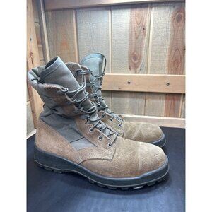 USA MADE UFCW Military Combat Boots Sz 10.5 Safety Toe Leather Canvas Tactical